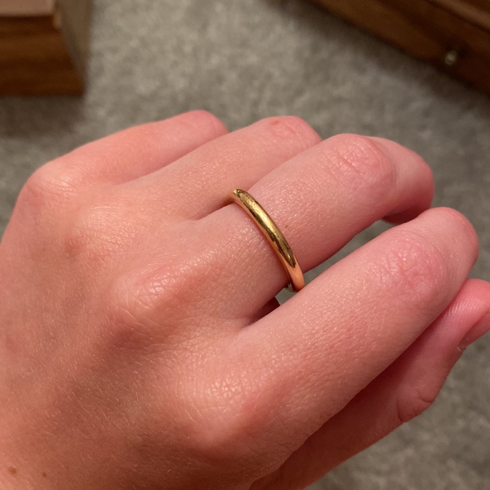 Gold Plated Thin Stackable Ring - image 1